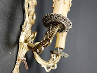 Antieke vergulde elektrische gemaakte wand kandelaar - afbeelding 5 van  5