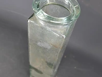 Antieke vierkante glazen fles - afbeelding 4 van  5