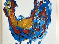 Anton heyboer, schilderij kip, te dateren omstreeks 1990 - 1995 - afbeelding 1 van  2
