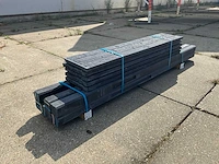 Antraciet gecoat rotsmotief beton onderplaat en paal (12x) - afbeelding 1 van  6