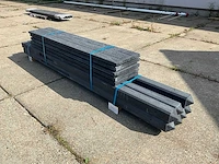 Antraciet gecoat rotsmotief beton onderplaat en paal (12x) - afbeelding 2 van  6