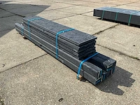 Antraciet gecoat rotsmotief beton onderplaat en paal (12x) - afbeelding 4 van  6
