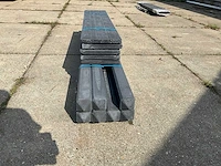 Antraciet gecoat rotsmotief beton onderplaat en paal (12x) - afbeelding 6 van  6