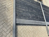 Antraciet hout-beton schutting – 34,5 meter x 205 cm - afbeelding 1 van  7
