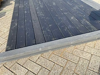 Antraciet hout-beton schutting – 34,5 meter x 205 cm - afbeelding 5 van  7