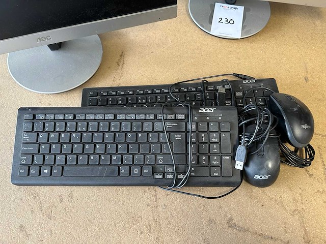 Aoc lcd monitor 23” (2x) - afbeelding 2 van  3