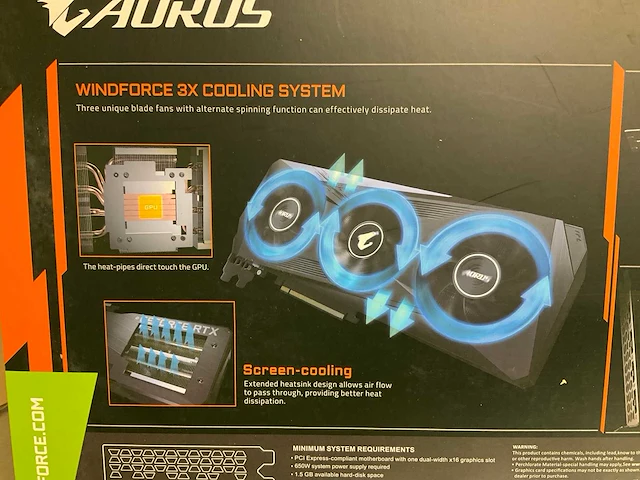Aorus geforce rtx 3060ti videokaart - afbeelding 3 van  6