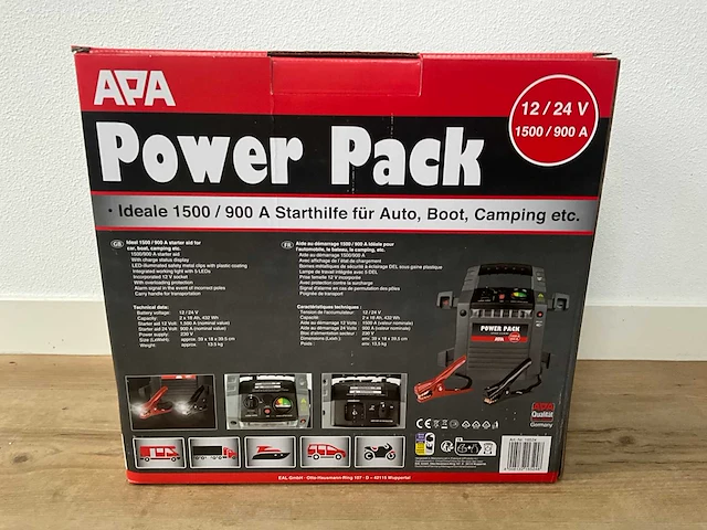 A.p.a. 12/24v 1500/900 ampère starthulp / startbooster - afbeelding 3 van  18