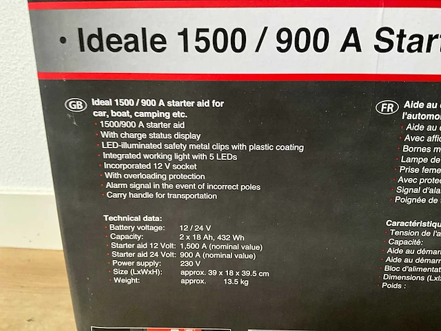 A.p.a. 12/24v 1500/900 ampère starthulp / startbooster - afbeelding 17 van  18
