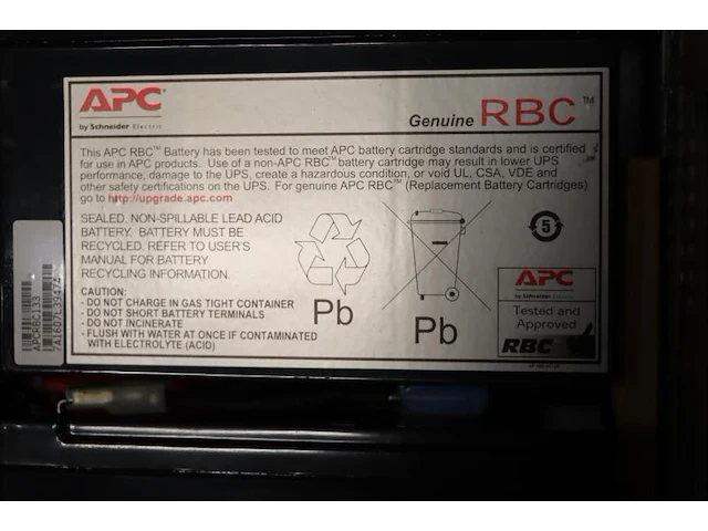 Apc rbc133 vervangende accu - afbeelding 2 van  3