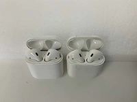 Apple - airpods 2, with charging case - mv7n2zm/a (2x) - afbeelding 1 van  2