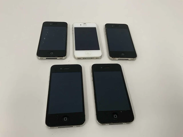 Apple - apple iphone 4s 16gb zwart/wit - afbeelding 2 van  3