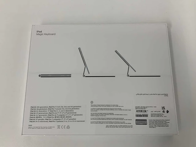 Apple - ipad air & ipad pro 11-inch magic keyboard white arabic - afbeelding 2 van  2