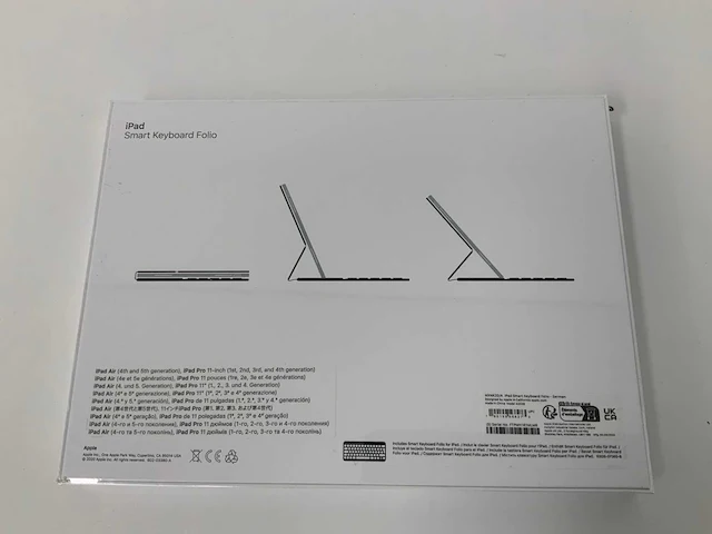 Apple - ipad air(4e, 5e generatie) & ipad pro 11-inch(1e, 2e, 3e generatie) smart qwertz keyboard folio black - afbeelding 2 van  2