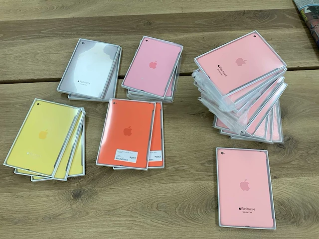 Apple - ipad mini 4 silicone case pink/apricot/yellow/lavender (20x) - afbeelding 1 van  6