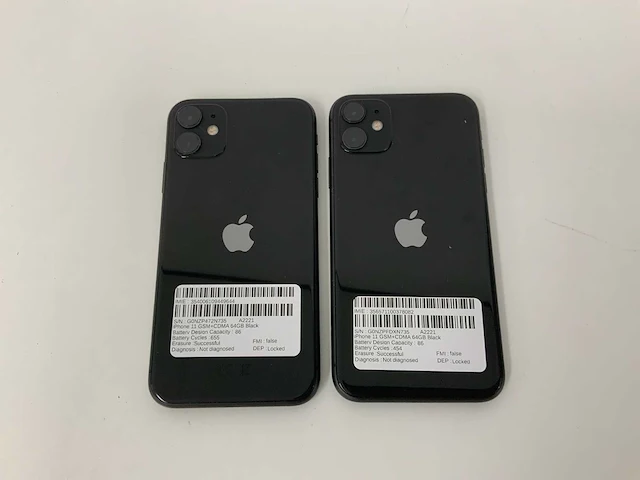 Apple - iphone 11 64gb black (2x) - afbeelding 3 van  3