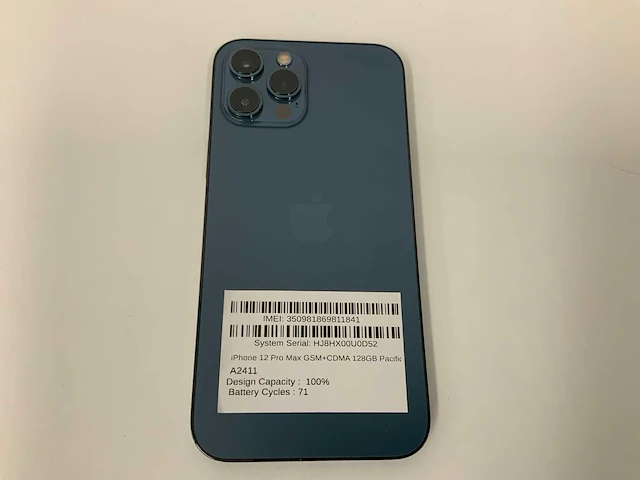 Apple - iphone 12 promax gsm+cdma 128gb, oceaanblauw - afbeelding 3 van  3