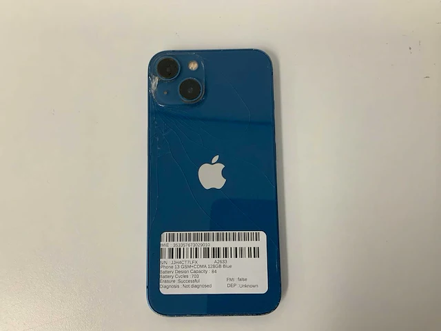 Apple - iphone 13 128gb blue - mlpk3zd/a - afbeelding 3 van  3