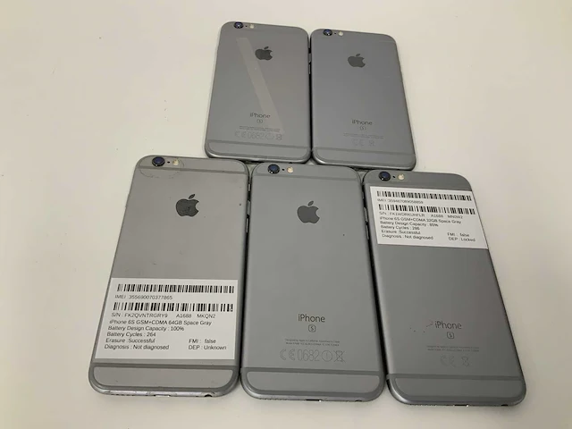 Apple - iphone 6s 16/32/64gb space gray (5x) - afbeelding 3 van  3
