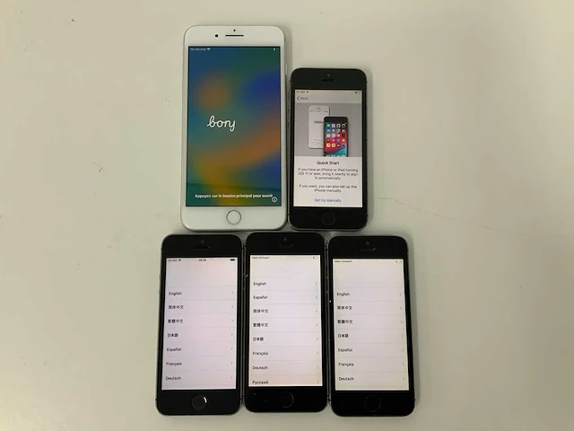 Apple - iphone 8 plus 64gb silver & iphone 5s 16/32gb space gray fmi (5x) - afbeelding 1 van  3