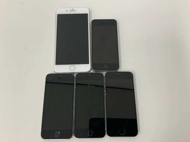 Apple - iphone 8 plus 64gb silver & iphone 5s 16/32gb space gray fmi (5x) - afbeelding 2 van  3