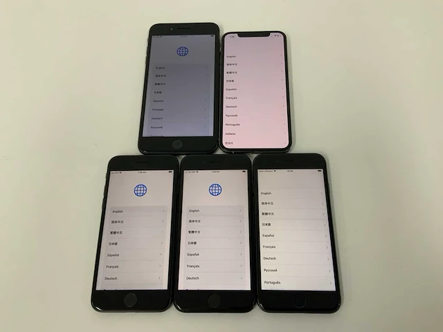 Apple - iphone 8/se(2020)/xs space gray/silver (5x) - afbeelding 1 van  3
