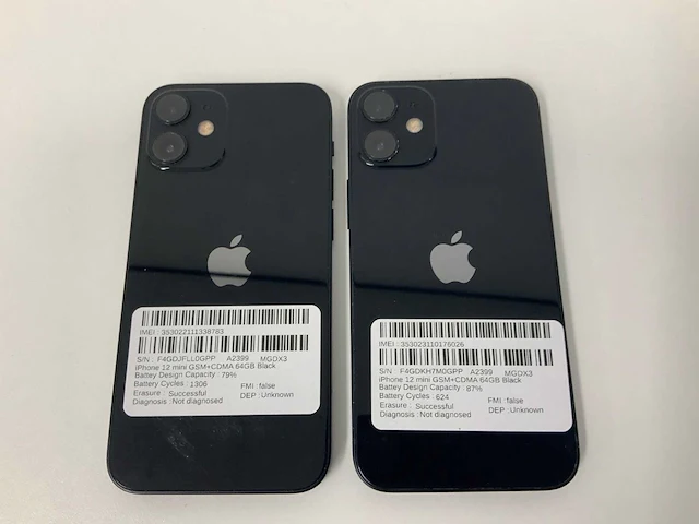 Apple - iphone mini 64gb black - mgdx3zd/a (2x) - afbeelding 2 van  2