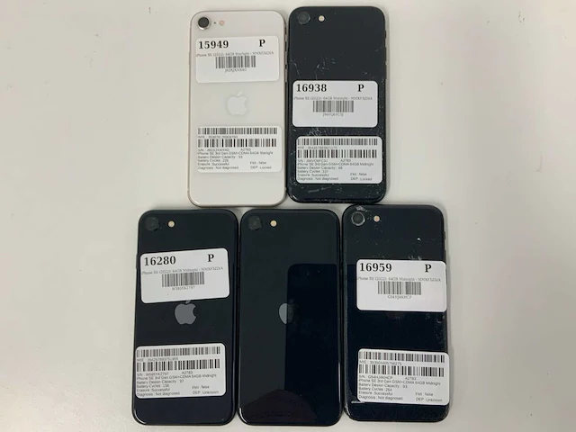 Apple - iphone se 2nd gen(2020) 64gb midnight/starlight (5x) - afbeelding 2 van  2