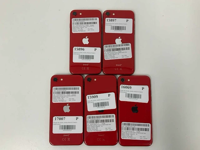 Apple - iphone se 2nd gen(2022) 64gb red (5x) - afbeelding 2 van  2
