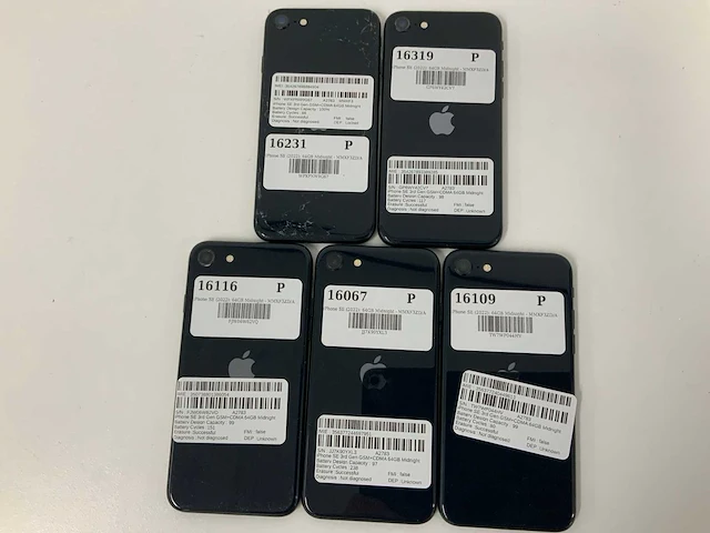 Apple - iphone se 3rd gen(2022) 64gb midnight (5x) - afbeelding 2 van  2