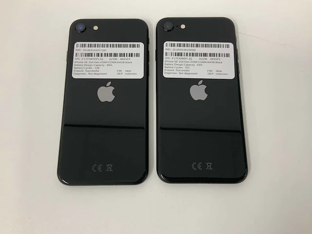 Apple - iphone se(2020) 2nd gen 64gb black (2x) - afbeelding 3 van  3