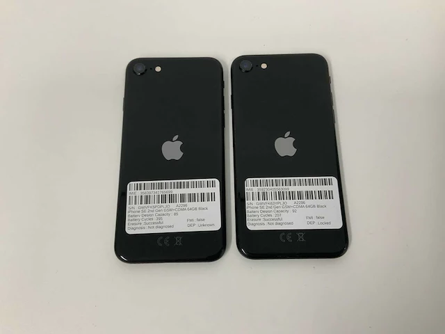 Apple - iphone se(2020) 2nd gen 64gb black (2x) - afbeelding 3 van  3