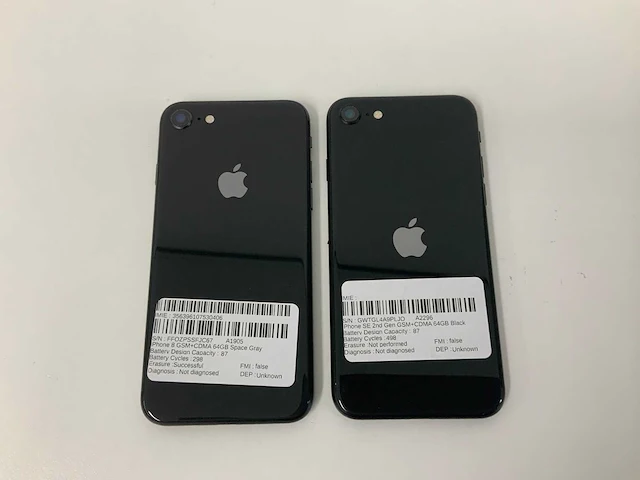 Apple - iphone se(2020) 2nd gen 64gb black + iphone 8 64gb space gray (2x) - afbeelding 3 van  3