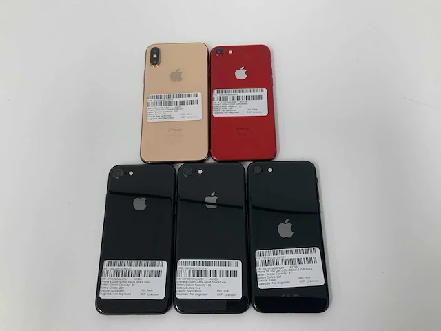 Apple - iphone se(2020) 2nd gen 64gb, iphone xs 64gb, iphone 8 64gb, iphone 7 128gb fmi (5x) - afbeelding 3 van  3