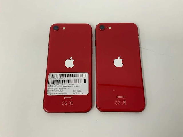 Apple - iphone se(2020) 2nd gen 64gb red (2x) - afbeelding 3 van  3