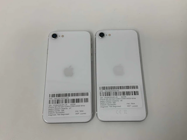 Apple - iphone se(2020) 2nd gen 64gb white (2x) - afbeelding 3 van  3
