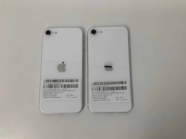 Apple - iphone se(2020) 2nd gen 64gb white (2x) - afbeelding 3 van  3