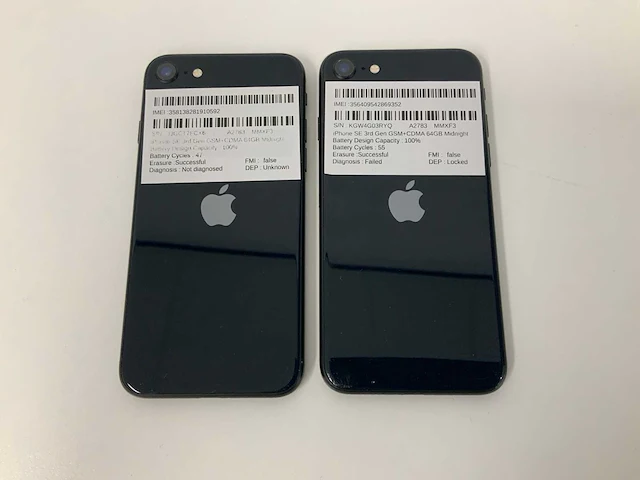 Apple - iphone se(2022) 3rd gen 64gb midnight (2x) - afbeelding 3 van  3