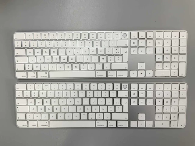 Apple - magic azerty(fr) keyboard with touch id and numeric keypad (2x) - afbeelding 1 van  1