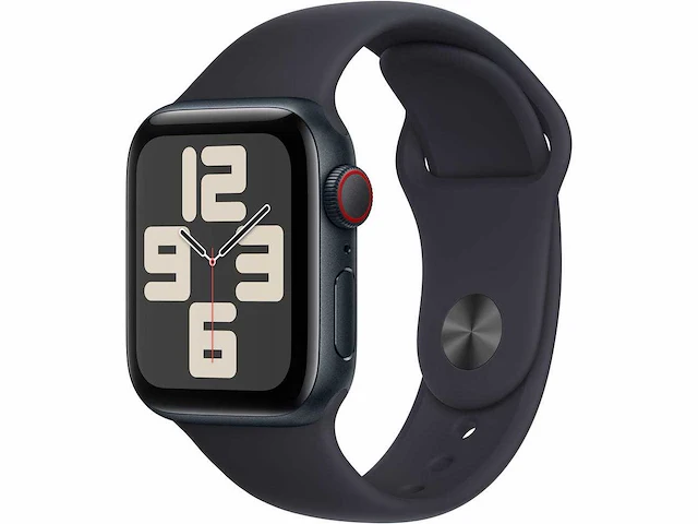 Apple - se - smartwatch gps + midnight aluminium - afbeelding 1 van  6