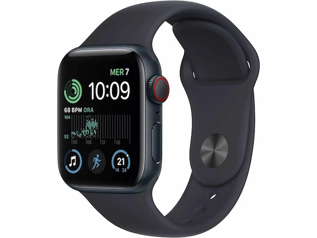 Apple - se - smartwatch gps + midnight aluminium - afbeelding 1 van  7