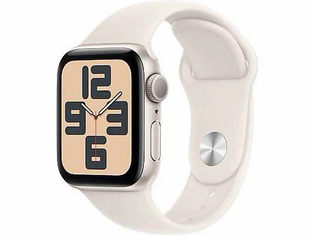 Apple - se - smartwatch gps starlight aluminium - afbeelding 1 van  7