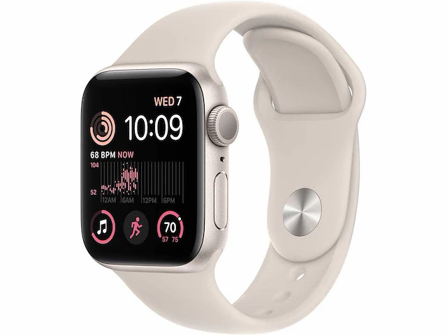 Apple - se - smartwatch gps starlight aluminium - afbeelding 1 van  7