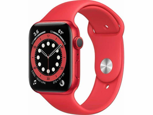 Apple - series 6 - smartwatch gps red aluminium - afbeelding 1 van  7