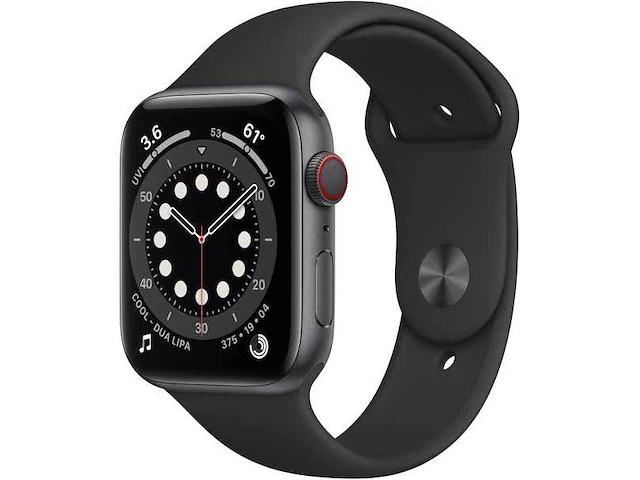Apple - series 6 - smartwatch gps+ space gray aluminium - afbeelding 1 van  7