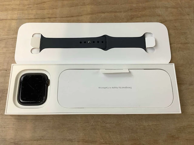 Apple - series 7 - smartwatch gps blue aluminium - afbeelding 3 van  5