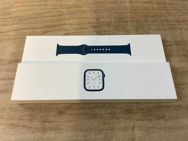 Apple - series 7 - smartwatch gps+ blue aluminium - afbeelding 3 van  7