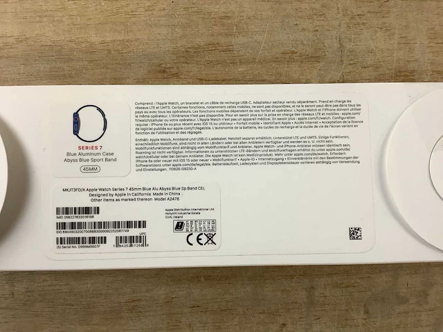 Apple - series 7 - smartwatch gps+ blue aluminium - afbeelding 7 van  7