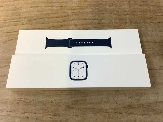 Apple - series 7 - smartwatch gps blue aluminium - afbeelding 3 van  7