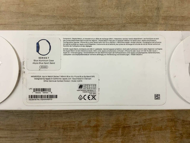 Apple - series 7 - smartwatch gps blue aluminium - afbeelding 7 van  7